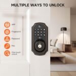 Keyless Entry Door Lock with Camera Fingerprint Smart Door Lock with App Remote Control, Wi-Fi Connected Electronic Keypad Code Deadbolt Auto Unlock for Front Door - Image 3