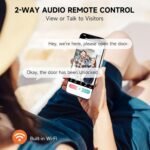 Keyless Entry Door Lock with Camera Fingerprint Smart Door Lock with App Remote Control, Wi-Fi Connected Electronic Keypad Code Deadbolt Auto Unlock for Front Door - Image 4