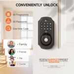 Keyless Entry Door Lock with Camera Fingerprint Smart Door Lock with App Remote Control, Wi-Fi Connected Electronic Keypad Code Deadbolt Auto Unlock for Front Door - Image 5