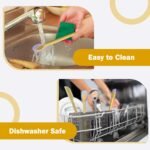 Silicone Dual-Ended Spatula Spoon Set of 3 – Long Handle Jar Scraper & Measuring Spoon with Scale (1 Tbsp, 1 Tsp, 1/2 Tsp) – for Jam, Baking, Cooking, Peanut Butter (yellow) - Image 8
