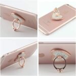 Cell Phone Ring Holder,360° Rotation Diamond Metal Finger Ring Grip for iPhone iPod iPad Samsung Galaxy and Other Smartphones (Rosegold) - Image 3