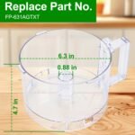 7-Cup Food Processor Work Bowl Compatible with Cuisinart DLC-10 Series（4tabs）, Replace#: FP-631AGTXT,Note: This is a replacement for the one with 4 tabs on the rim ONLY - Image 4