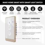 Smart Wall Light Switch, 2.4GHz 3 Gang WiFi Touch Switches, Neutral Wire Required, 3 Way Muti Remote Control Smart Life/Tuya App, Compatible with Alexa, Google Home, White, 2026 - Image 5