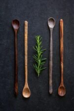 Karma Long Handle Tasting Spoons Set for Cooking - Kitchen Utensils - Wood - Set of 4 - Image 4
