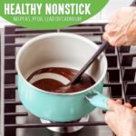 GreenLife Soft Grip Diamond Sandstone Healthy Ceramic Nonstick, 2QT Saucepan Pot with Lid, PFAS-Free, Dishwasher Safe, Turquoise and Cream - Image 3