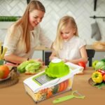 Graters For Kitchen, Cheese Grater with Container, Mandoline Slicer For Kitchen, Vegetable Grater, Carrot Shredder, Julienne Slicer and Peeler, Potato Slicer - Image 3