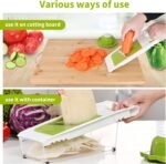 Graters For Kitchen, Cheese Grater with Container, Mandoline Slicer For Kitchen, Vegetable Grater, Carrot Shredder, Julienne Slicer and Peeler, Potato Slicer - Image 4