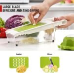 Graters For Kitchen, Cheese Grater with Container, Mandoline Slicer For Kitchen, Vegetable Grater, Carrot Shredder, Julienne Slicer and Peeler, Potato Slicer - Image 5