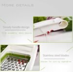 Graters For Kitchen, Cheese Grater with Container, Mandoline Slicer For Kitchen, Vegetable Grater, Carrot Shredder, Julienne Slicer and Peeler, Potato Slicer - Image 7