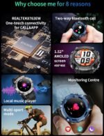 Military Smart Watch with Earbuds, 1.52" Screen Smartwatch for Men, Rugged Fitness Tracker, Local Music，Answer/Make Call,Speaker,Recording,Sleep Monitor,Sports Smart Watch Long Time Standby - Image 4