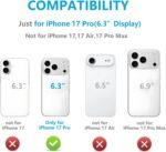 ONETOP Compatible with iPhone 17 Pro Wallet Case with Card Holder, PU Leather Kickstand Card Slots Case, Double Magnetic Clasp and Durable Shockproof Cover 6.3 Inch (Black) - Image 3
