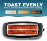 Elite Gourmet ECT4829B Long Slot 4 Slice Toaster, 6 Toast Settings Toaster Defrost, Reheat, Cancel Functions, Slide Out Crumb Tray, Extra Wide Slots for Bagels Waffles, Black - Image 3