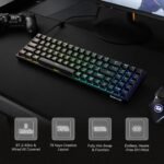 Redragon S136 Gaming Keyboard & Mouse Combo, 75% K628 Tri-Mode Wireless RGB Mechanical Keyboard and 7200 DPI Wireless Gaming Mouse Bundle, Convenient Shared Dongle - Image 3