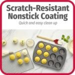 GoodCook Nonstick Steel 12-Cup Muffin Pan, Gray, Set of 2 - Image 4