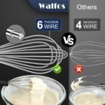 Stainless Steel Whisk Set with 7"+5" Mini whisks, Walfos Heavy Duty Whisks, Kitchen wisk (7+9+11in) Premium for Whisking, Blending, Beating, Frothing & Stirring. - Image 3