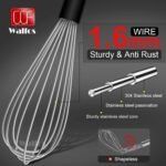 Stainless Steel Whisk Set with 7"+5" Mini whisks, Walfos Heavy Duty Whisks, Kitchen wisk (7+9+11in) Premium for Whisking, Blending, Beating, Frothing & Stirring. - Image 6