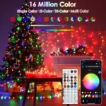 YIQU Smart Color Changing Christmas Lights, 66 FT 200 LED RGB String Lights with Remote App Control and Timer, Music Sync Multiple Modes Twinkle Mini Light Waterproof Indoor Outdoor - Image 6