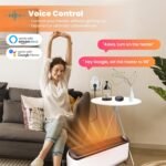 New Generation! Briidea Smart WiFi Temperature Control Outlet Compatible with Alexa Google Assistant, Perfect for Households Greenhouses Reptile Enclosures Incubators, 110V/16A - Image 4