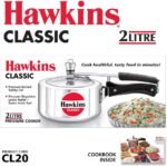 Hawkins 2 Litre Classic Pressure Cooker, Best Inner Lid Cooker, Small Cooker, Silver (CL20) - Image 3