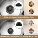 Milk Frother, 16.9 OZ Milk Frother and Steamer, 4 in 1 Electric Milk Frother Dishwasher Safe Durable Silent Frother for Coffee Hot and Cold Foam Maker (Black Stainless) - Image 8