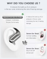 EUQQ Open Ear Headphones - Bluetooth 5.4 Sport Earbuds for Running, Ultra Comfort Open Earbuds Wireless with IP7 Waterproof, 50H Playtime & Stereo Sound,Jet Black - Image 4