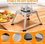 WICHEMI Commercial Vegetable Chopper Dicer w/3 Blades 1/4"+3/8"+8 Section Blade Onion Chopper Dicer Commercial Heavy Duty Stainless Steel French Fry Cutter for Home Kitchen & Restaurant Use - Image 7