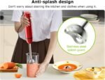 Bonsenkitchen Hand Blender, Immersion Blender with 2 Mixing Speed, Portable Electric Handheld Stick Mixer with Stainless Steel Blades for Soup, Smoothie, Puree, Baby Food, Red - Image 5