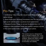 Hands-Free Suction Cup Phone Mount for Car/Content Creator, [Auto-Seal & One-Touch Release] Vacuum Magnetic Phone Holder for TikTok Vlogging Travel, 360 Adjustable for iPhone 12-17 - Image 5