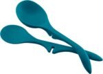 Rachael Ray Nonstick Kitchen Tools and Gadgets Lazy Spoon/Lazy Ladle Set, 2-Piece, Marine Blue, Small - 46834 - Image 3
