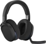 Fractal Design Scape Dark - Wireless PC Gaming Headset - Detachable Flip-to-Mute Microphone with Noise Cancellation - Battery Life Up to 40 Hours - Configurable Ambient Lighting - Black - Image 6