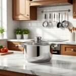 10-Quart Stainless Steel Stockpot with Lid – Heavy Duty Soup Pot for Pasta, Boiling, and Large Batch Cooking – Induction Compatible – Dishwasher Safe – Professional Kitchen Cookware - Image 3