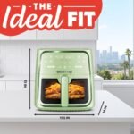 Gourmia 8 Qt Air Fryer, 8 Presets with Digital Display, FryForce 360° Technology, Easy View Window & Interior Light, Dishwasher Safe Basket, Green - Image 7