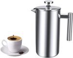 Insulated French Press Coffee Maker Stainless Steel Double-Wall Metal 3 Level Filtration System, Rust-Free Dishwasher Safe - Image 6