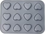 Fox Run Mini Heart Muffin Pan, 12-Cup, Preferred Non-Stick, Gray - Image 5