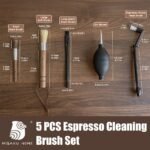 Coffee Grinder Cleaning Kit - 5Pcs Large Soft Brush, Small Hard Brush, Group Head Brush, Long-reach Brush & Air Blower for Coffee & Espresso Machine Parts & Accessories - Image 4