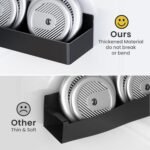 Magnetic Spice Rack for Refrigerator, Kitchen Organizer and Storage Shelf, Black (4 Pack)… - Image 3