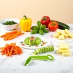 Green Spiral Slicer Portable Cucumber Potato Carrot Slicer Cutter Manual Kitchen Gadgets Plastic Garnishing Tool Fruit Vegetable Tool Graters, Peelers and Slicers - Image 3