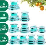 Sudaya 8 Pack Collapsible Food Storage Containers With Lids, Collapsible Storage Containers Sets Silicone Collapsible Bowls For Camping, RV Accessories, Travel Trailer Must - Image 3