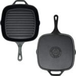 12 Inch Square Grill Pan Large Pre-Seasoned Cast Iron - Image 4
