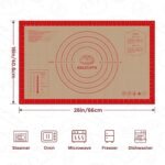 Silicone Pastry Mat - 26"x16" Non Slip Baking Mat with Measurements, Extra Large Dough Mats for Counter, Ideal for Rolling Dough, Fondant, Pizza, Pie, Cookies - Image 3