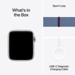 Apple Watch SE (2nd Gen) [GPS + Cellular, 44mm] - Silver Aluminum Case with Winter Blue Sport Loop, One Size (Renewed) - Image 6