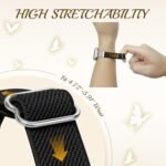 Stretchy Band Compatible with Apple Watch 49mm 46mm 45mm 44mm 42mm 41mm 40mm 38mm, Braided Elastic Butterfly Nylon Strap for iWatch Series 11 10 9 8 7 6 5 4 3 2 1 SE 3/2/1 Ultra 3/2/1 - Image 5