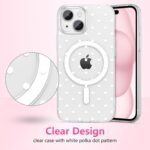 ZTOFERA Magnetic for iPhone 15 Case,Cute Polka Dot Phone Case Aesthetic Striped Clear Trendy Slim Soft Shockproof Protective Phone Cover for Women Girls, White Dot - Image 3