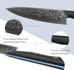 FINTISO Chef Knife 8 inch, 67-Layer Japanese Damascus Steel Kitchen Knife, Sharp Knife with G10 Handle, Professional Cooking Knives for Home and Kitchen - Image 3