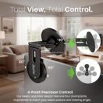 2026 Upgraded Magnetic Phone Holder for Laptop & Monitor, Foldable Hidden Continuity Camera Mount for MagSafe iPhone 17/16/15/14/13/12, Adjustable Phone Stand for Computer/Tesla, Black - Image 4