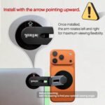 2026 Upgraded Magnetic Phone Holder for Laptop & Monitor, Foldable Hidden Continuity Camera Mount for MagSafe iPhone 17/16/15/14/13/12, Adjustable Phone Stand for Computer/Tesla, Black - Image 5
