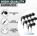 200 Pack Bulk Kids Earbuds for Classroom School Student, 3.5mm Wired in Ear Headphones,Black Wholesale Earphones for Chromebook Laptop PC,Individually Bagged(GS01,Black) - Image 4