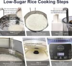 Low Carb Rice Cooker,3L Multifunction Low Sugar Rice Cooker Small,Reservable & Timable,4H Keep Warm,Cooking,Simmering,Stewing,Steaming All In One,Ideal for Small Familie,Apartment(3L,Beige) - Image 4