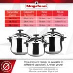 MAGEFESA Star Belly Pressure Cooker 8.4 Qt – 18/10 Stainless Steel, Rounded Bottom, 3 Safety Systems, Works on All Stovetops Including Induction, 8 PSI - Image 3