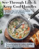 Cook N Home Pots and Pans Nonstick Cookware Set 12-Piece, Kitchen Cooking Set with Frying Pans and Saucepans, Induction Compatible, Turquoise - Image 6